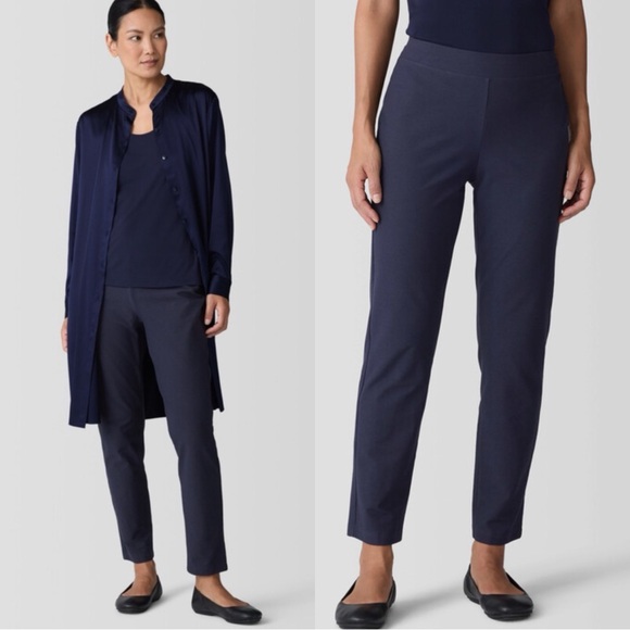 Eileen Fisher Pants - Eileen Fisher Deep Navy Slim Cropped Pants